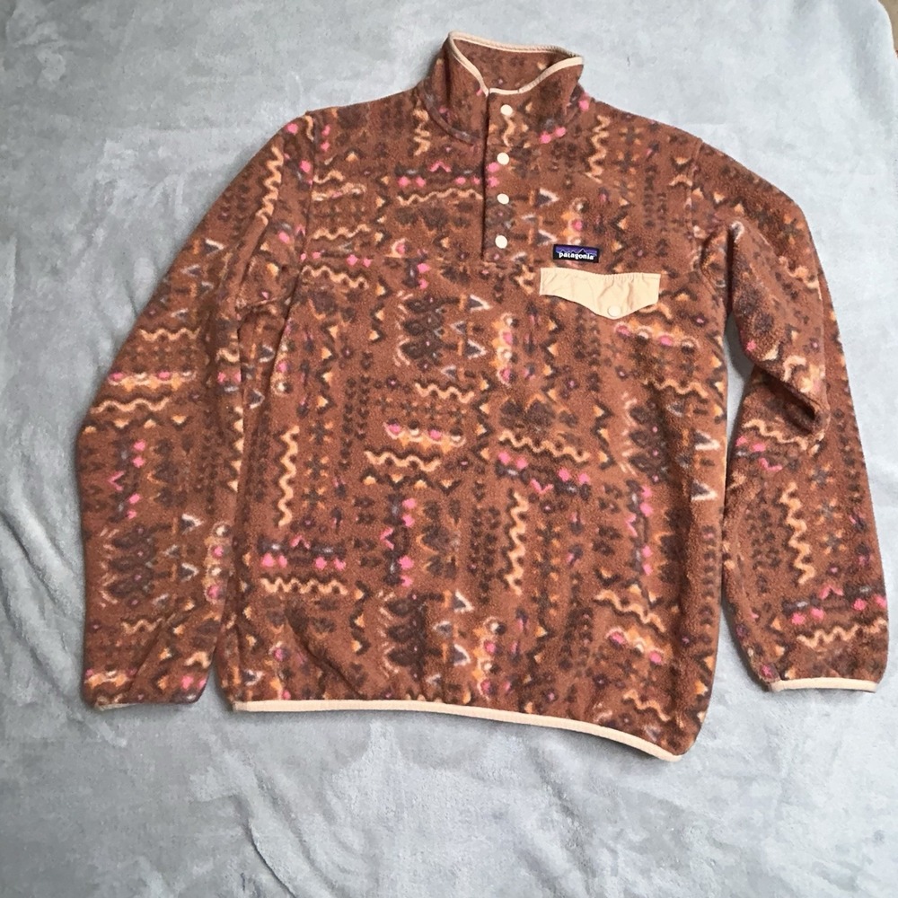 Patagonia Synchilla Snap T Fleece Pullover Womens M Wandering Woods Aztec Jacket